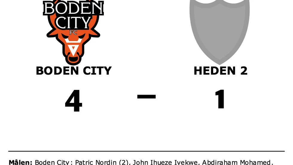 Boden City vann mot Heden 2
