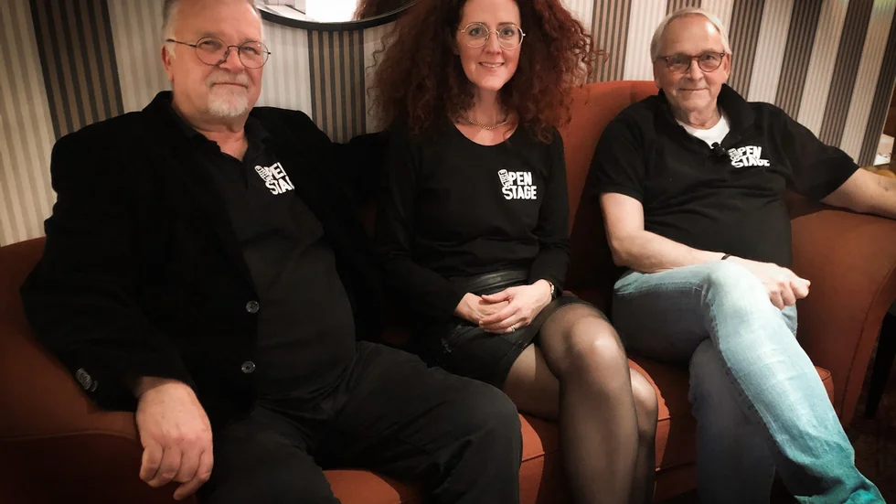 Ulf Ebegård är ordförande, Ylva Zanton är sekreterare och Ulf Lennström är ledamot i styrelsen, här under en kväll på Open stage.