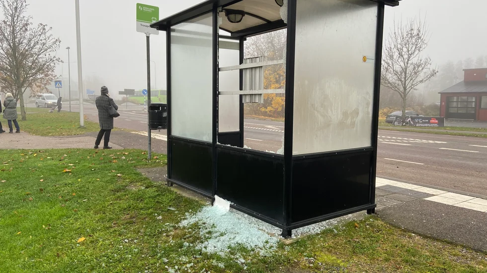 Trosaporten busskur är sönder igen, förra gången var för bara några veckor sedan.