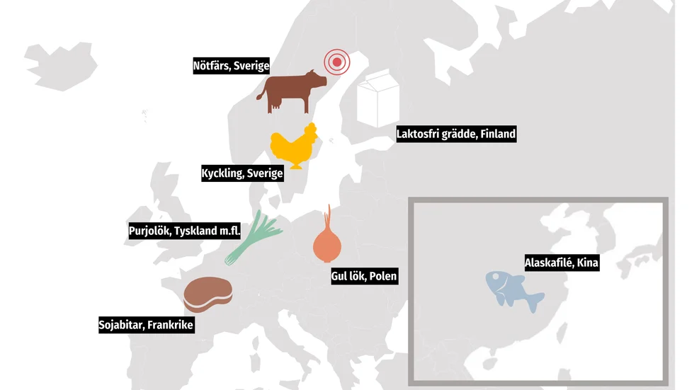 Många av råvarorna under klimatveckan fraktades långa vägar.