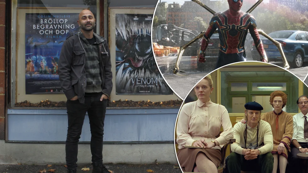 Alexander Weiszhaupt är glad att kunna fylla biosalongen som innan pandemin. Själv ser han fram emot att den nya Spiderman-filmen och Wes Andersons nya – som han lär se på bio i Hälleforsnäs.