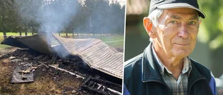 Kiosk vid fotbollsplan totalförstörd i brand – misstänks vara anlagd: "Hade nytt tak och ny altan"