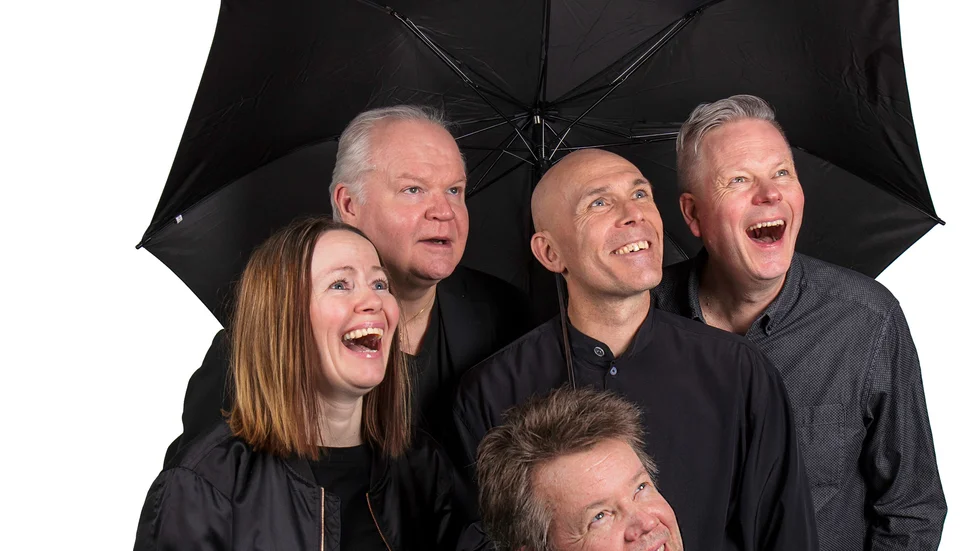 Folkmusikgruppen WAO. Susanne Rantatalo, Göran Eriksson, Arto JärveläJan Johansson och Markus Falck.