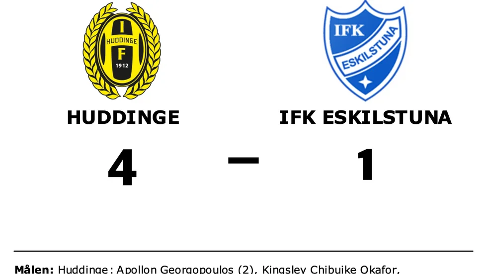 Huddinge vann mot IFK Eskilstuna