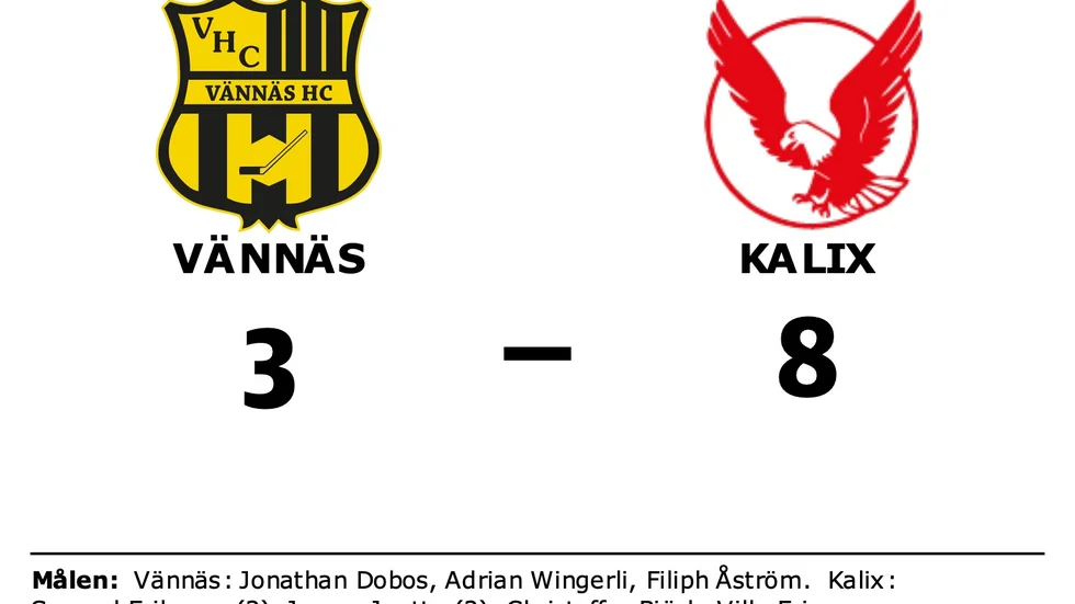 Vännäs HC förlorade mot Kalix HC