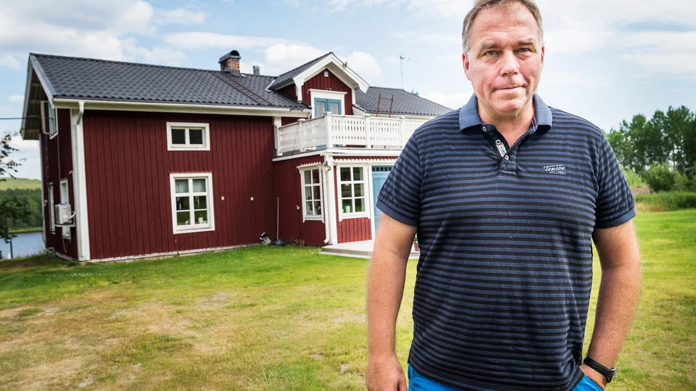 Jens Enberg och hans familj bor kvar i Klusån, några kilometer från Bodträskfors. ”Vi trivs här och jag har skogen jag äger alldeles inpå knuten.” Arkivbild