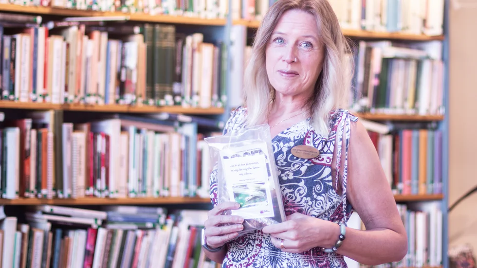 Malin Stenberg jobbar på Malå Bibliotek.