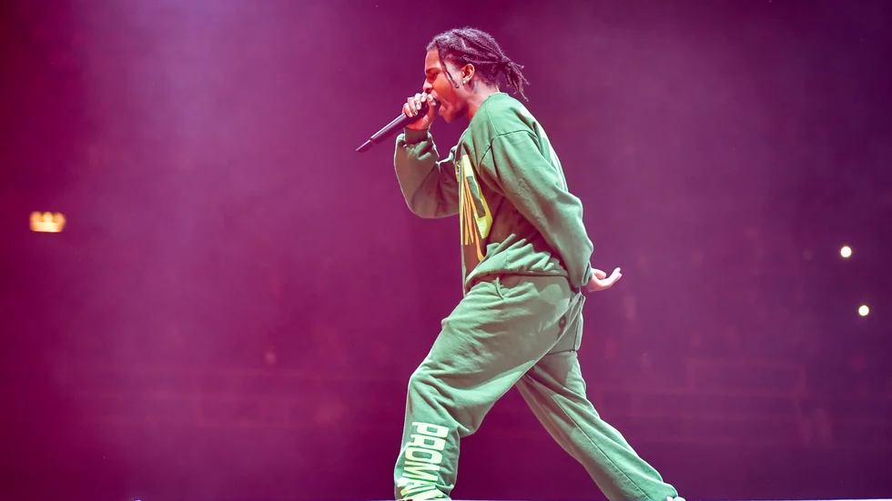 Den amerikanska rapparen Asap Rocky i Globen 2019.