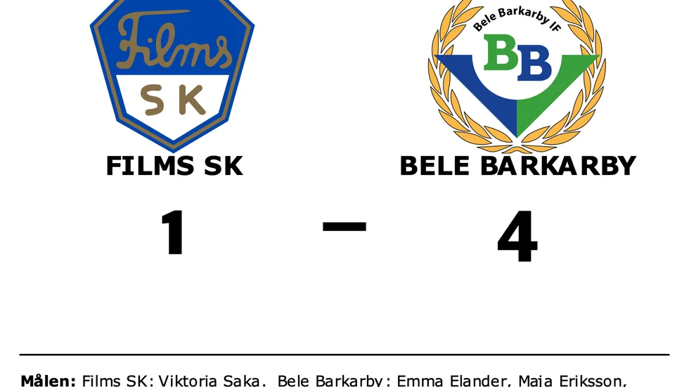 Films SK förlorade mot Bele Barkarby
