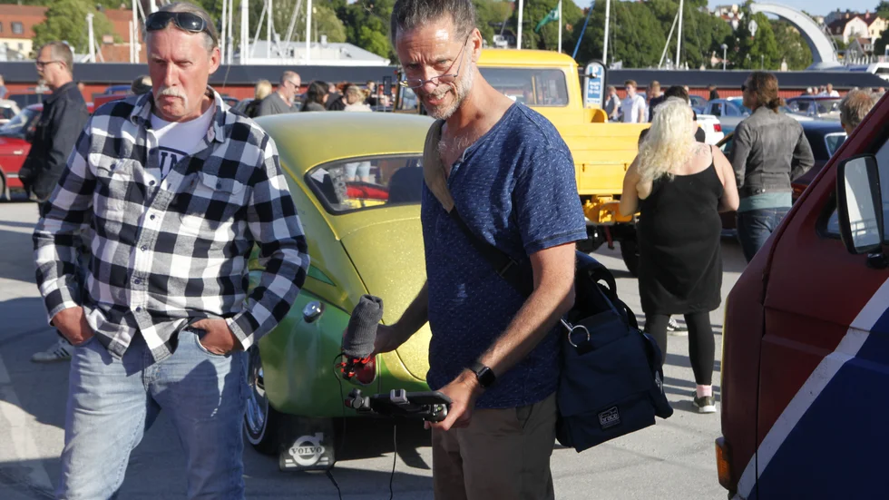 Bobo Ericzén under tisdagskvällens inspelning.