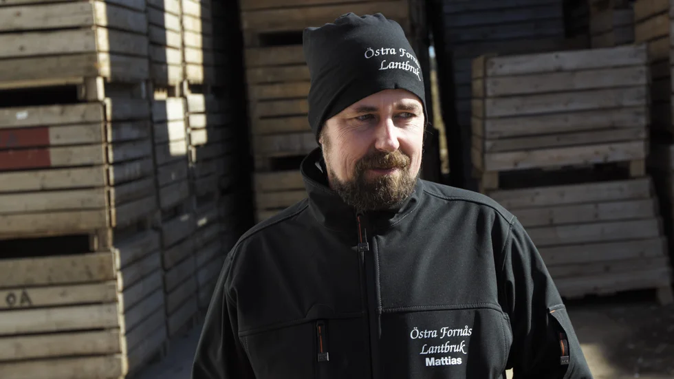 Mattias Olofsson, är sjätte generationen på gården. 