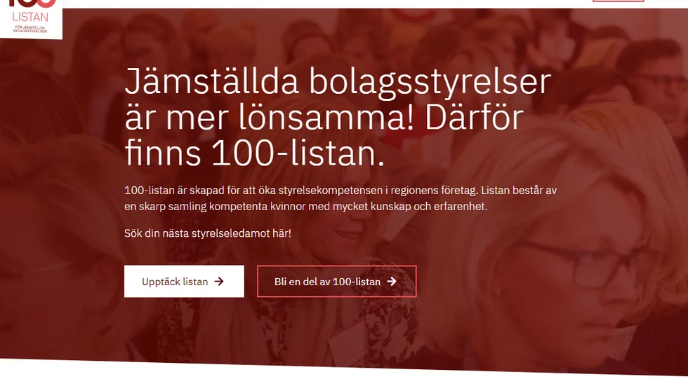 Östsvenska handelskammarens 100-lista är utmärkt. Den som automatiskt inte har ett brett rekryteringsurval av kvinnor och män, kan alltid hitta kvalificerade kontakter där. 