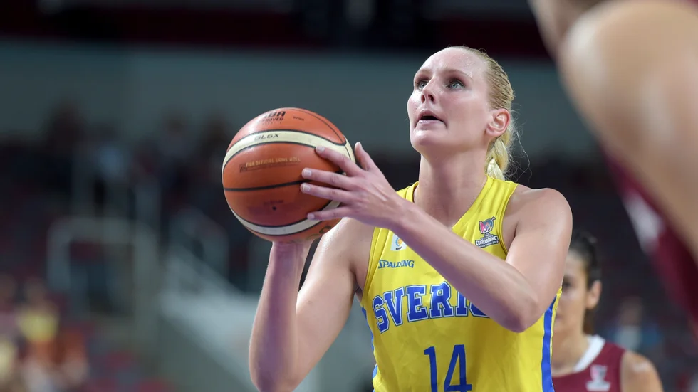Louice Halvarsson riskerar att missa basket-EM. Arkivbild.