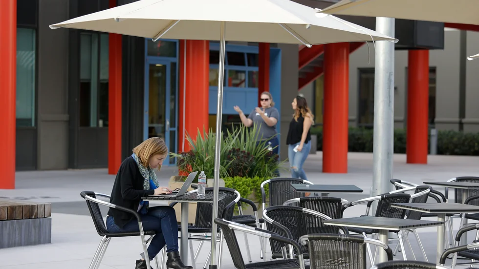 Facebooks högkvarter i Menlo Park i Kalifornien. Arkivbild.