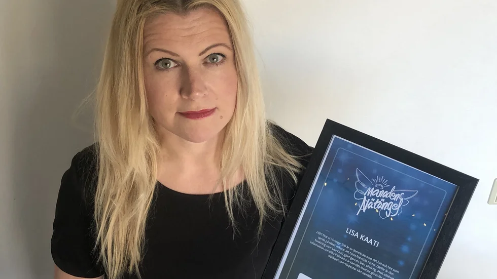 Uppsalaforskaren Lisa Kaati har nu chans att vinna Årets nätängel.