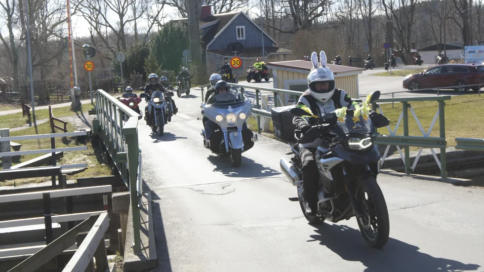 Bland annat passerade motorcyklarna Borenshultsbron.