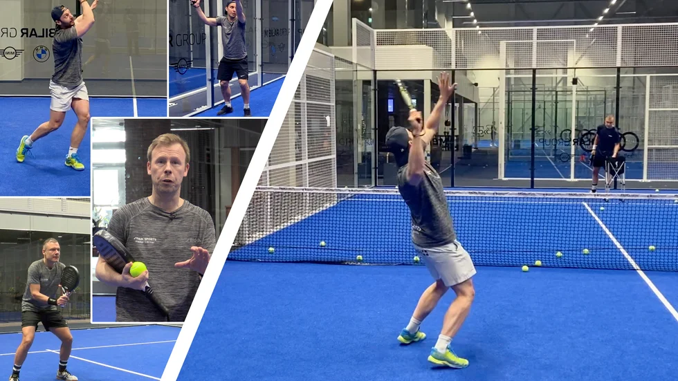 Padelskolan går igenom smashen.
