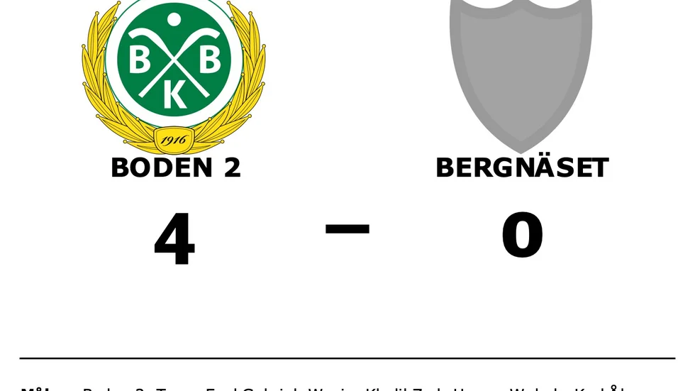 Bodens BK vann mot Bergnäsets AIK 2