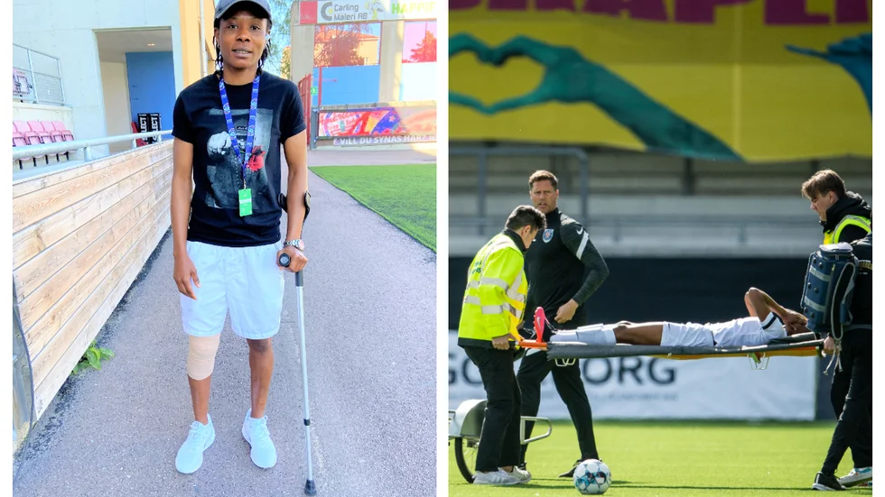 Halimatu Ayinde skadade sig borta mot Häcken för drygt en vecka sedan och har fortfarande ont i sitt knä.