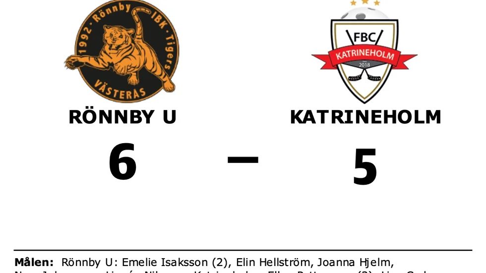 Rönnby Västerås IBK Ungdom vann mot FBC Katrineholm