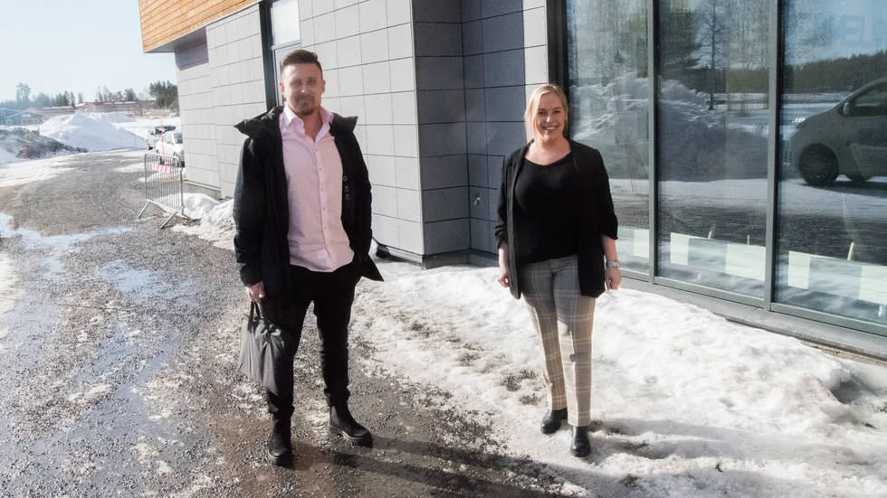 Alexander Karlsson som har kontor i Boden Business Park och Michaela Strömberg, näringslivsutvecklare, välkomnar nya aktörer.