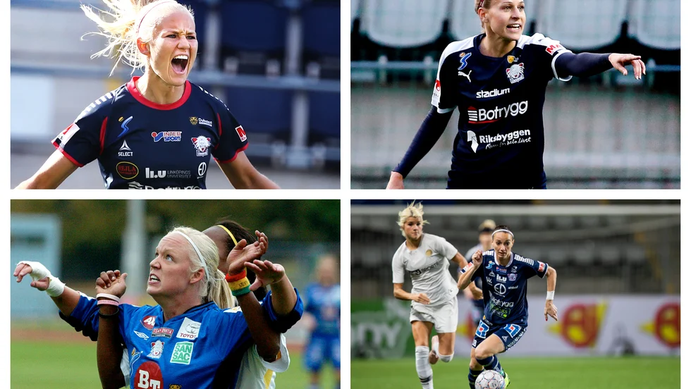 Pernille Harder, Charlotte Rohlin, Caroline Seger och Kosovare Asllani är topp fyra i vår ranking. 
