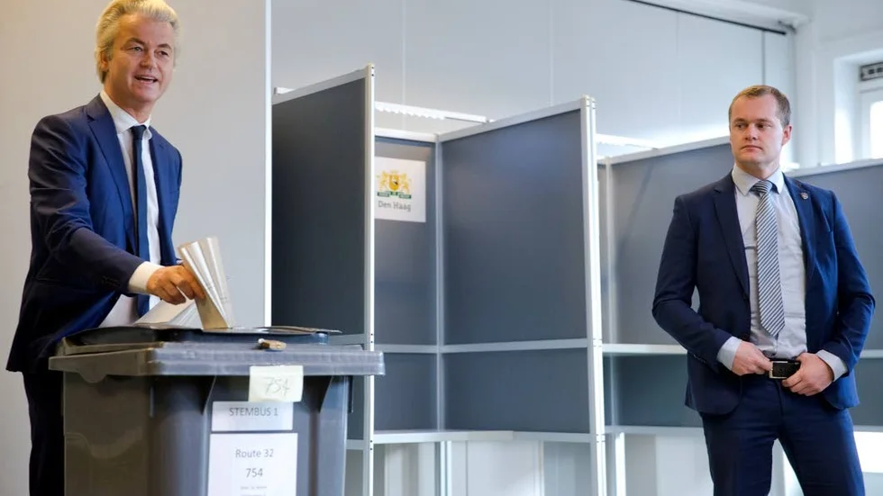Populist. Geert Wilders, en av alla populister med framgångar i Europa.