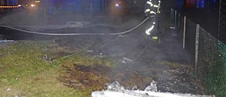 Anlagd brand vid skola