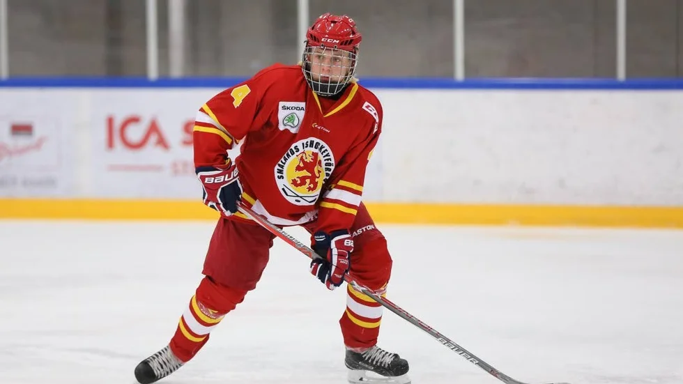 USA nästa. Emil Andrae, här i aktion när han spelade med Smålandslaget, ska delta i en internationell turnering i USA kommande veckan.