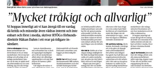 Dahm hänger ut en enskild