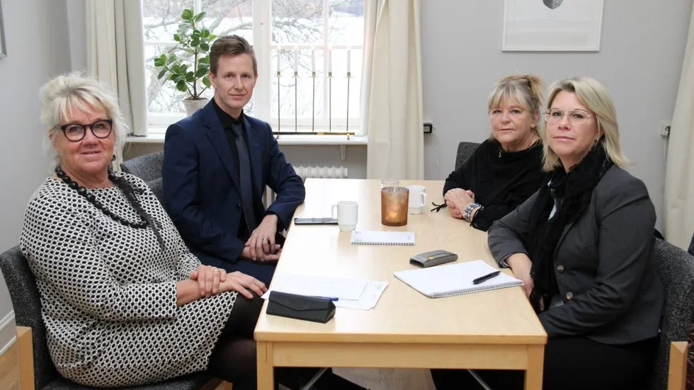 Elisabet Edlund, ordförande i Itsam, Mattias Robertson Bly, förbundsdirektör, Britt-Marie johansson, ledamot och Annicki Oscarsson, ledamot.