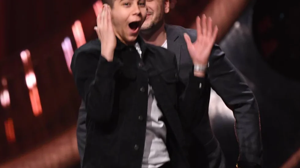 Bishara när beskedet om finalplatsen kom.