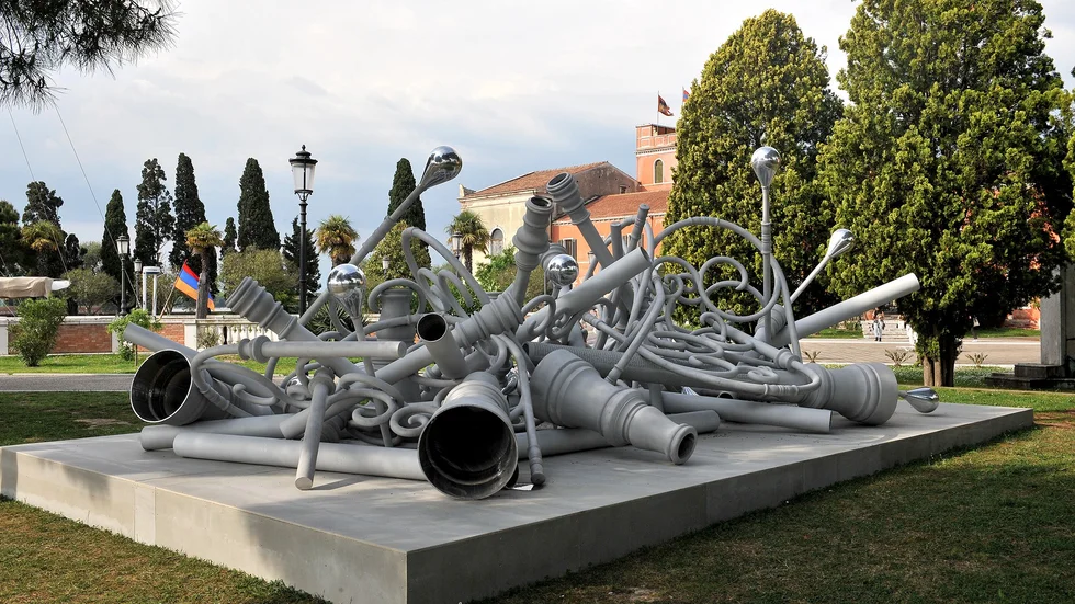 Ett armeniskt verk som visades på konstbiennalen i Venedig 2015. Arkivbild.