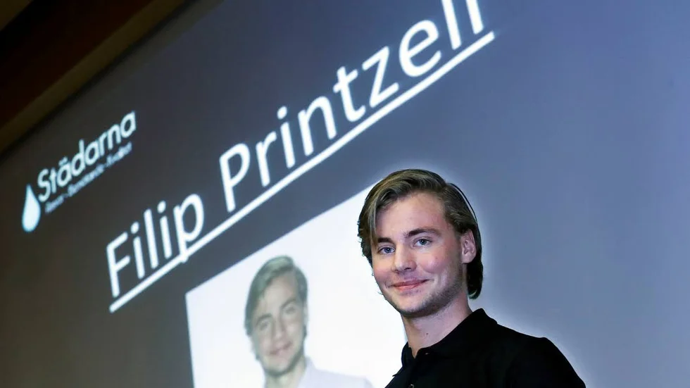 Vinnare. Filip Printzell på Städarna i Motala har utsetts till "Årets nyföretagare".
