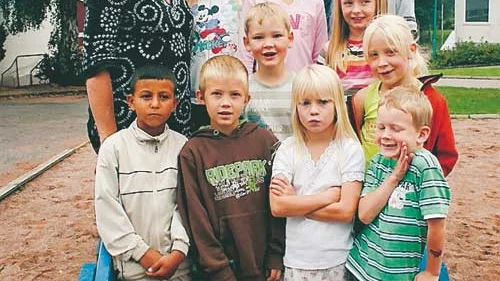 Margareta Larsson med årskurs ett, spår ett på Furulundsskolan i Mariannelund.