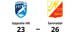 Förlust på hemmaplan för Uppsala HK mot Sannadal