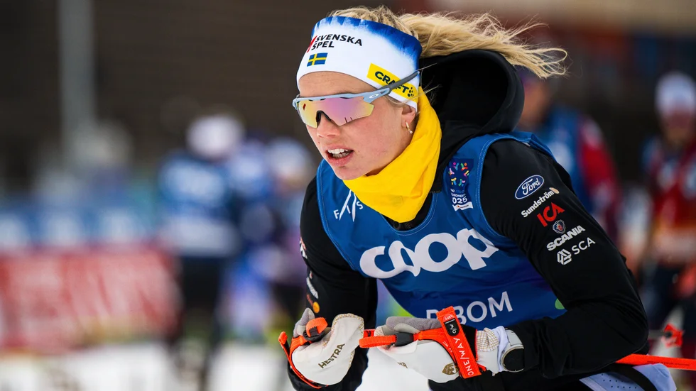 Emma Ribom fick hjärtproblem under sprinten. Men hjärtat är okej och hon gjorde ett bra lopp i söndagens skiahtlon.