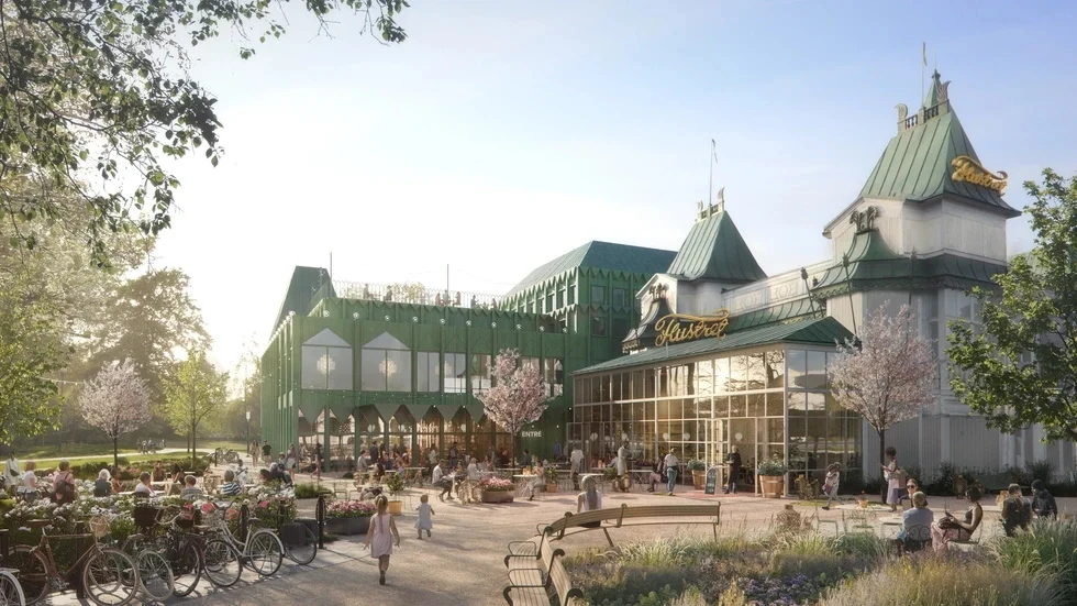 En arkitektbild av hur det hypotetiskt skulle kunna se ut vid ombyggnation av Flustret. En sådan byggnation skyddar inte Uppsalas identitet, skriver insändarskribenten.