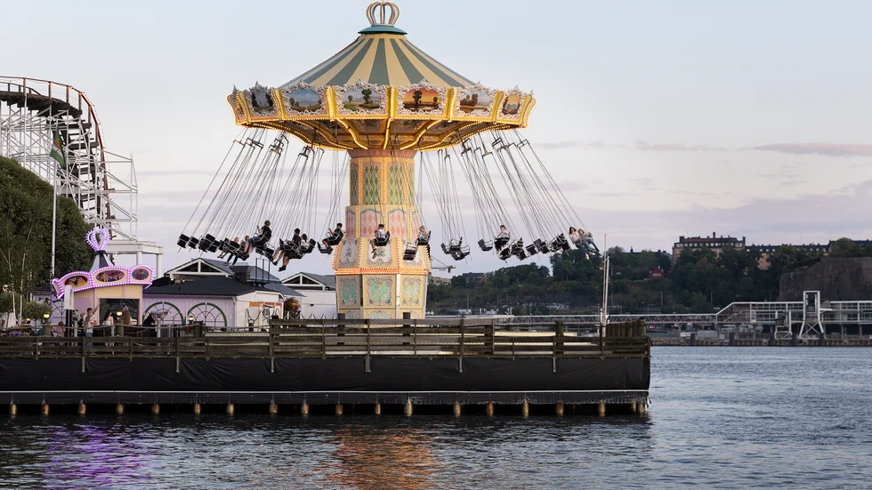 Gröna Lund, nöjesparken på Djurgården i centrala Stockholm. Arkivbild
