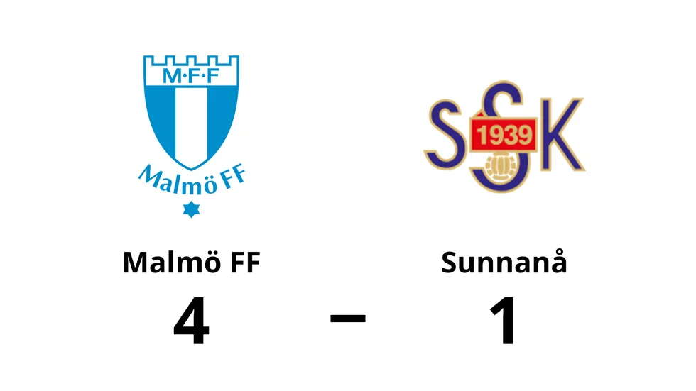 Malmö FF vann mot Sunnanå