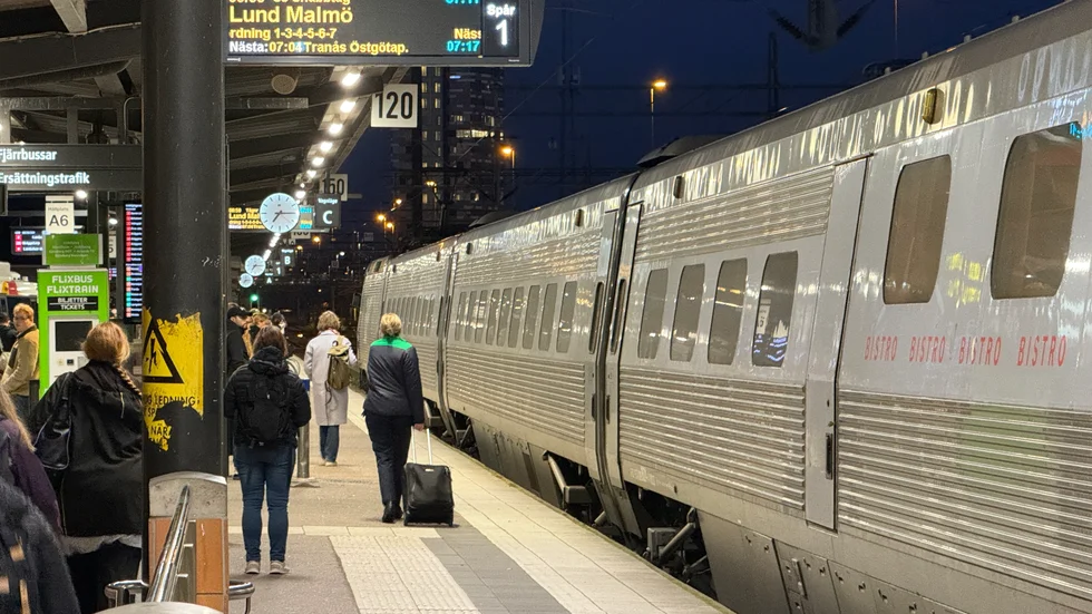 Förseningar i tågtrafiken. 
