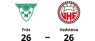 Fräs och Vadstena delade på poängen