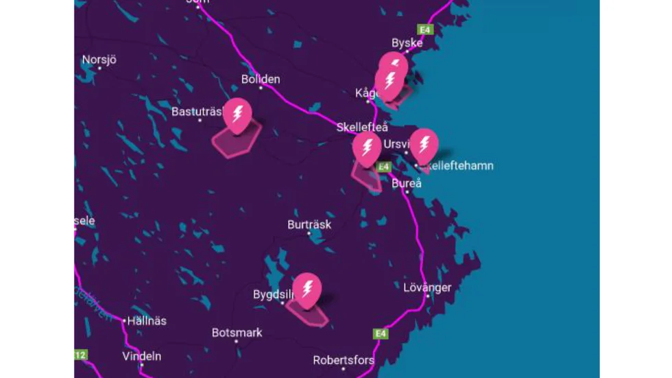 Flera områden blev strömlösa till följd av blåsten.
