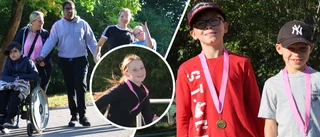 Jennifer, 14, sprang varvet runt Enavallen: "Jättekul"