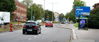 Trafikljus kontra rondell i Nyköping