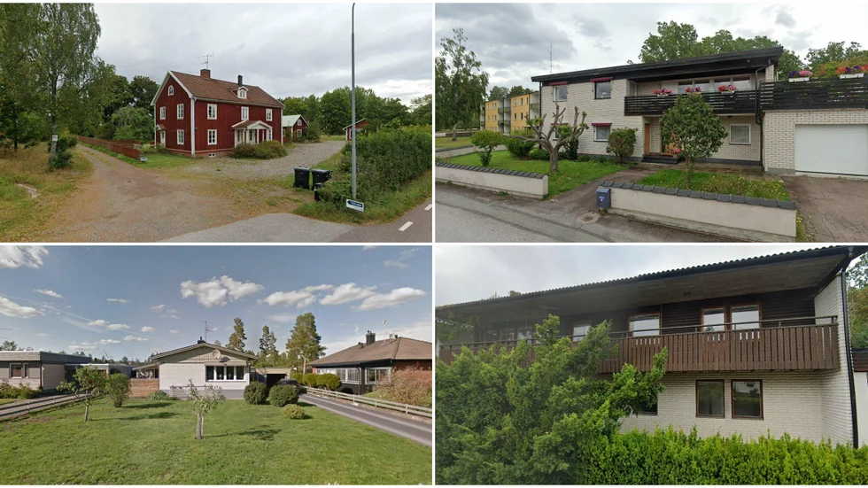Järeda 10, Solhemsgatan 15, Värnstigen 8 och Bangårdsgatan 35.