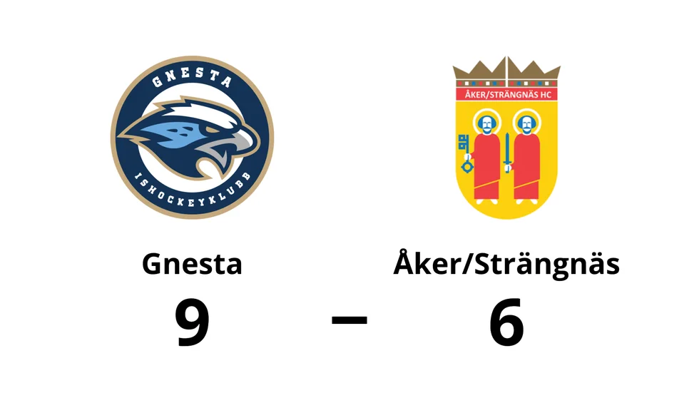 Gnesta IK vann mot Åker/Strängnäs HC