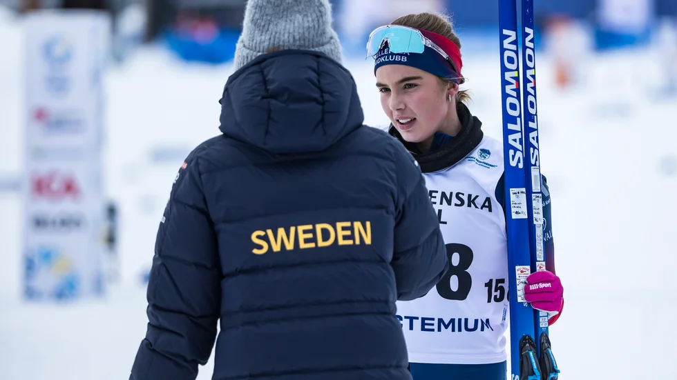 Evelina Crüsell åkte in som tvåa i söndagens avslutande sträcka i Falun. 