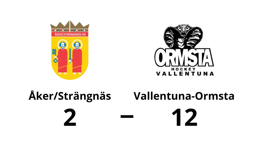 Åker/Strängnäs HC förlorade mot Vallentuna-Ormsta