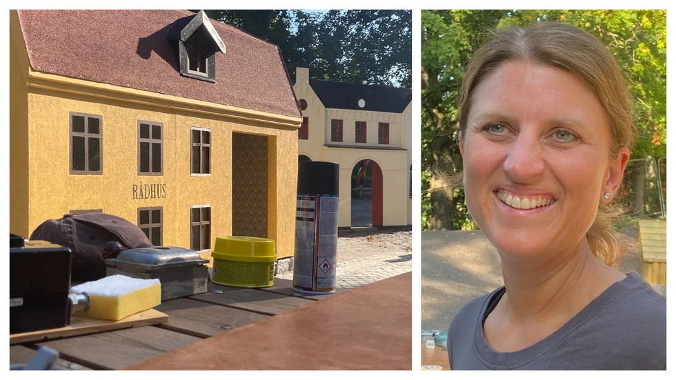 Den nya lekparken i Skolparken. Rådhuset kommer att vara öppet för besökarna på invigningen. Lisa Kennerstedt är en av landskapsarkitekterna som har jobbat med projektet sedan start.